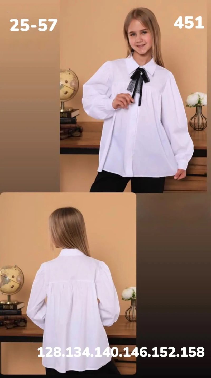 Блузка 451 белый